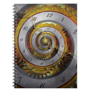 Caderno Espiral Steampunk - espiral - tempo infinito