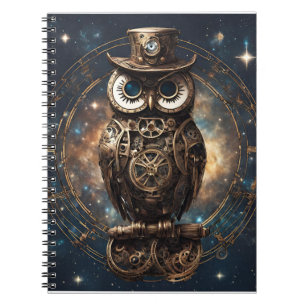 Caderno Espiral Steampunk Owl