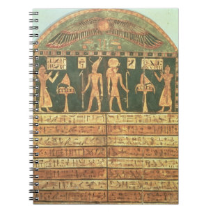 Caderno Espiral Stele de Horsiese, período atrasado (madeira