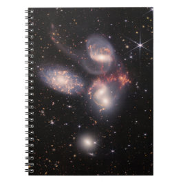 Caderno Espiral Stephan's Quintet 5 Galaxies Deep Field James Webb
