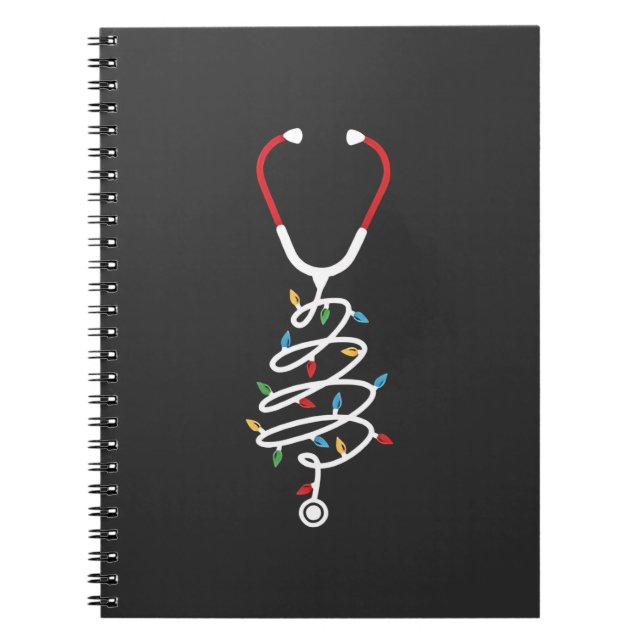 Caderno Espiral Stethoscope Medicamento Abastecimento Médico Luzes (Frente)