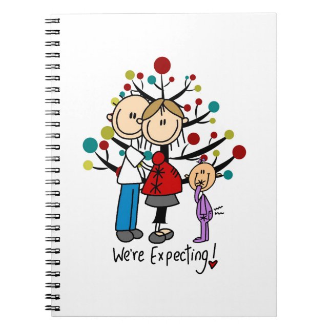 Caderno Espiral Stick Figures Expectativa Parente Girl (Frente)
