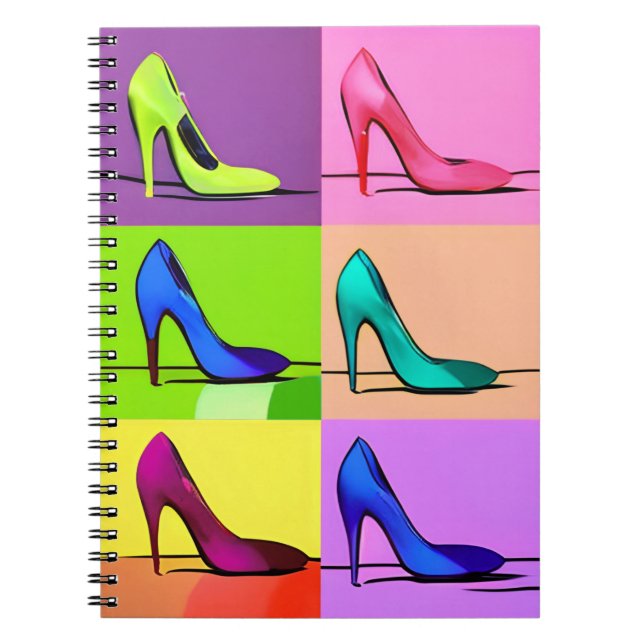Caderno Espiral Stiletto Pumps, High Heels Poster Art (Frente)