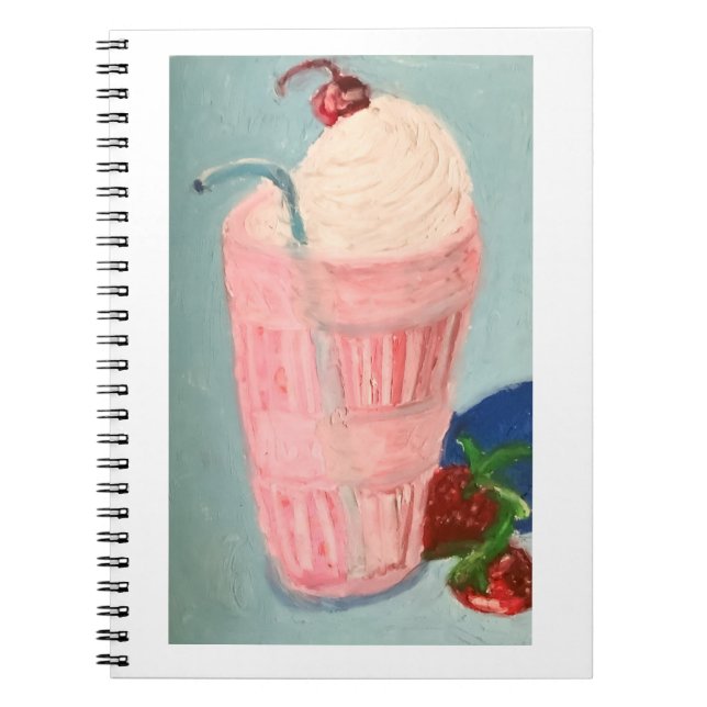 Caderno Espiral Strawberry Milkshake (Frente)