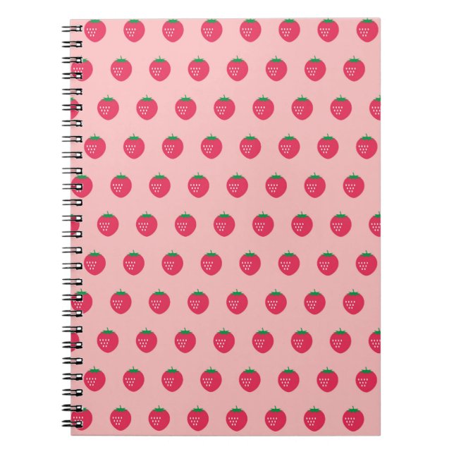 Caderno Espiral Strawberry Print (Frente)