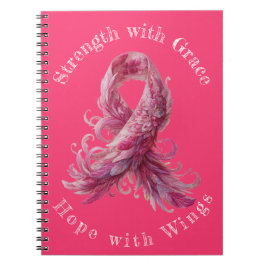Caderno Espiral Strength with Grace – Breast Cancer Awareness