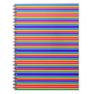 Caderno Espiral Stripes Arco-íris