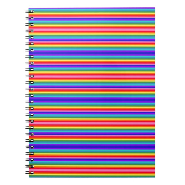 Caderno Espiral Stripes Arco-íris (Frente)
