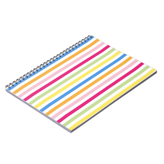 Caderno Espiral Stripes Coloridas (Left Side)