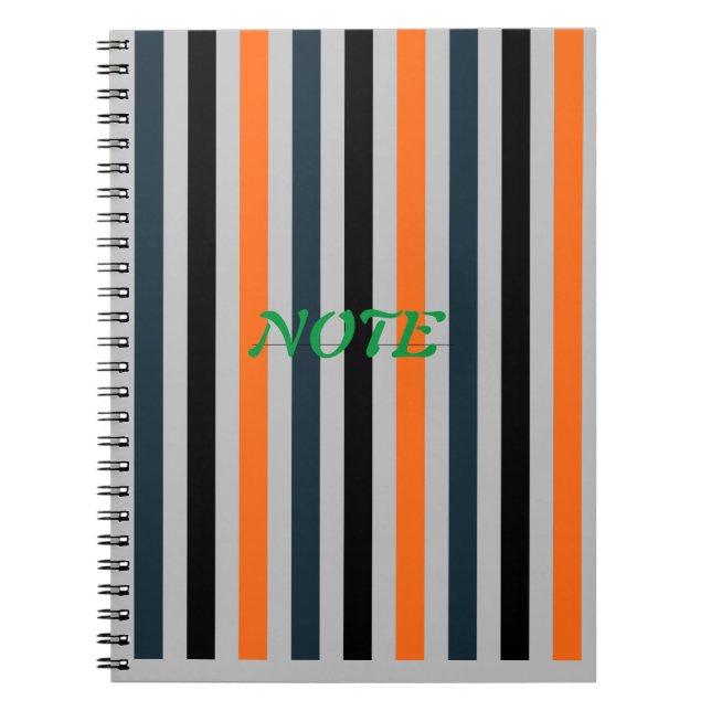Caderno Espiral  Stripes Spiral Photo Notebook (Frente)