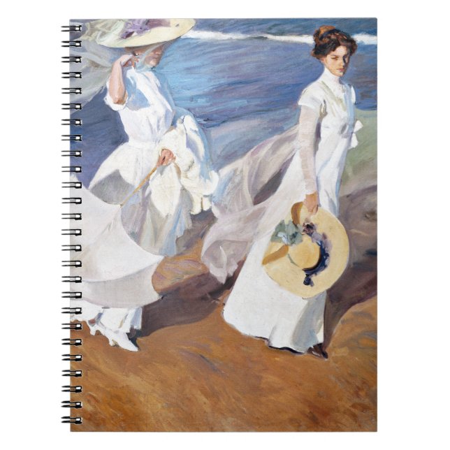 Caderno Espiral Strolling along the Seashore by Joaquin Sorolla (Frente)