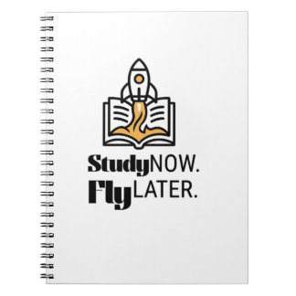 Caderno Espiral Study Now Fly Later – Student Motivation