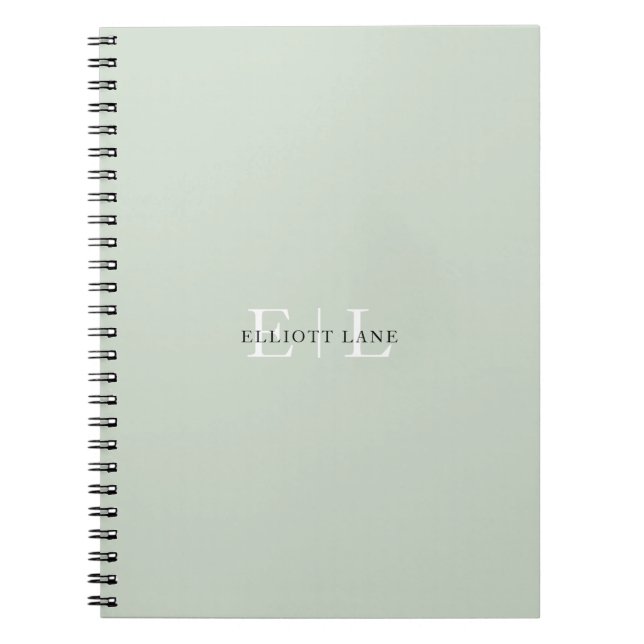 Caderno Espiral Stylish Chic Personalized Monogram (Frente)