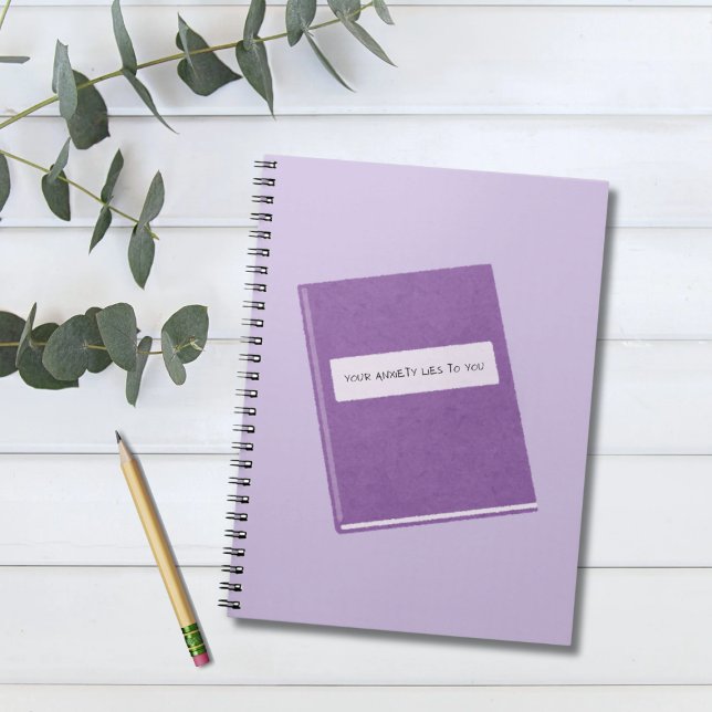 Caderno Espiral Sua ansiedade mente para você (Criador carregado)