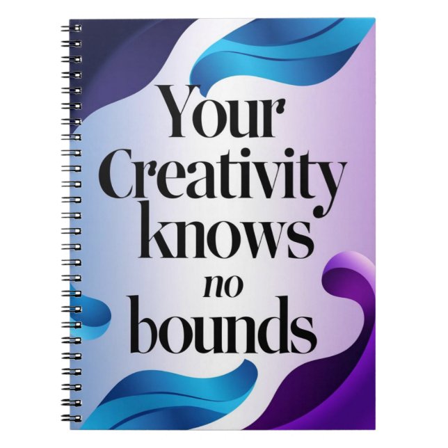 Caderno Espiral Sua Criatividade Não Tem Limites (Frente)