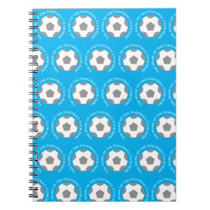 Caderno Espiral Sua Equipe de futebol no céu azul