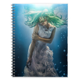 Caderno Espiral Sua Esmeralda Curls - Sereia Sobrando Embaixo da Á