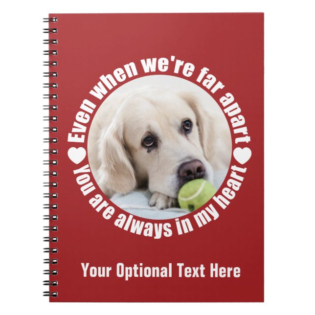 Caderno Espiral SUA FOTO Muito Distante Ame o notebook personaliza (Frente)