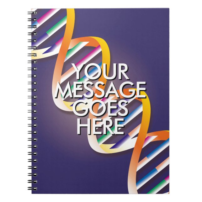 Caderno Espiral SUA MENSAGEM DNA Science (Frente)
