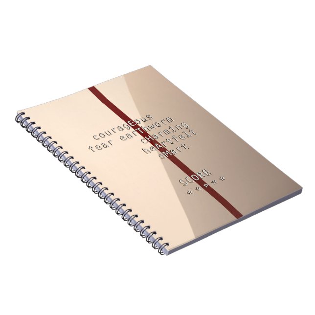 Caderno Espiral Sua mensagem ou nome com palavras cruzadas? Sobre  (Lado Direito)