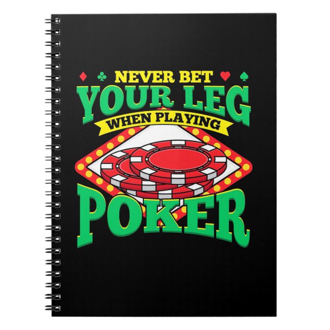 Caderno Espiral Sua Perna Ao Jogar Poker (Frente)