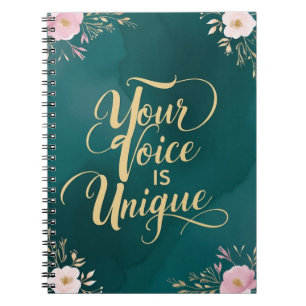 Caderno Espiral Sua Voz É Única