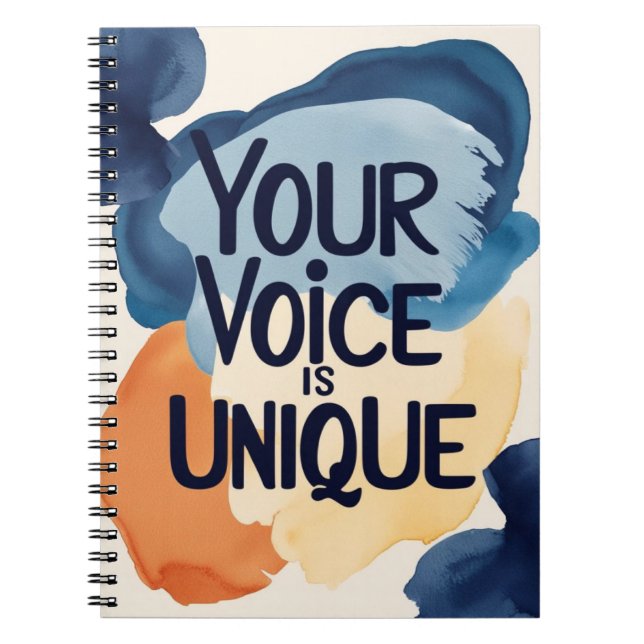Caderno Espiral Sua Voz É Única (Frente)