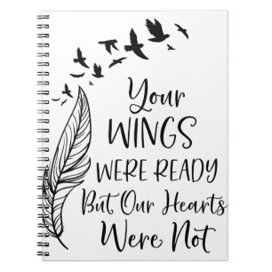 Caderno Espiral Suas asas estavam prontas, mas nossos corações n