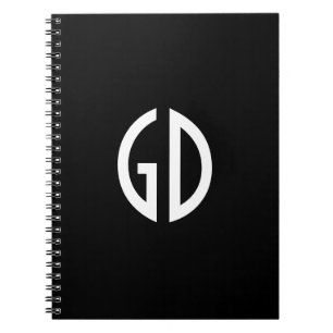 Caderno Espiral Suas Ideias de Monograma Simples 1
