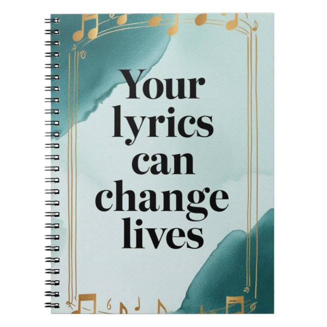 Caderno Espiral Suas Letras Podem Mudar Vidas (Frente)