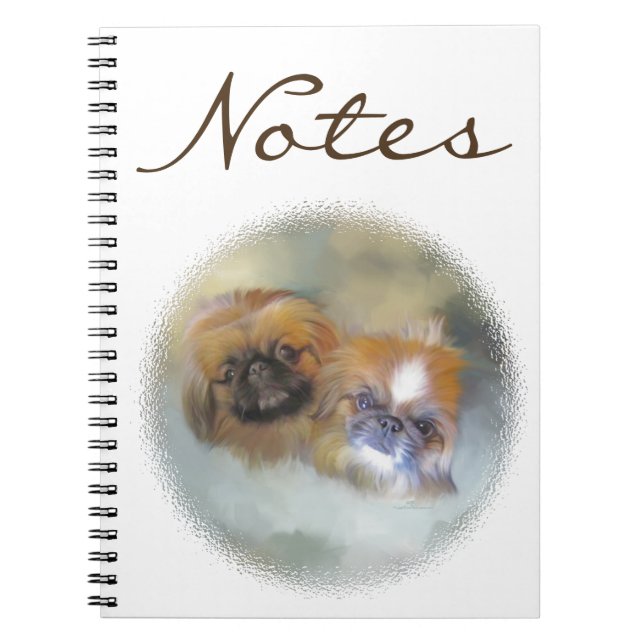 Caderno Espiral Suave Duo de Pequinês (Frente)