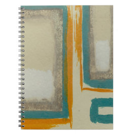 Caderno Espiral Suave e Ousado Abstrato Inspirado em Rothko