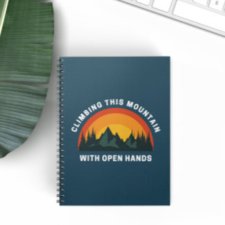 Caderno Espiral Subindo Esta Montanha Retro-Christian