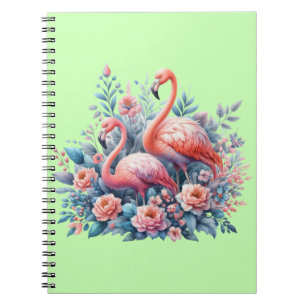 Caderno Espiral Sublimação de Flamingos