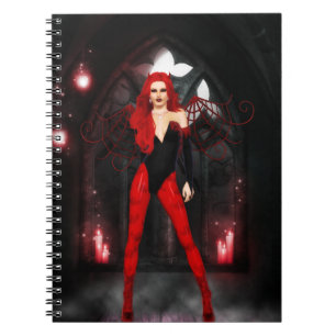Caderno Espiral Súcubo Vermelho