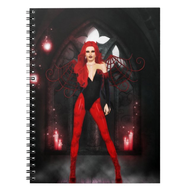 Caderno Espiral Súcubo Vermelho (Frente)