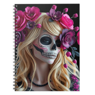Caderno Espiral Sugar-skull notebook