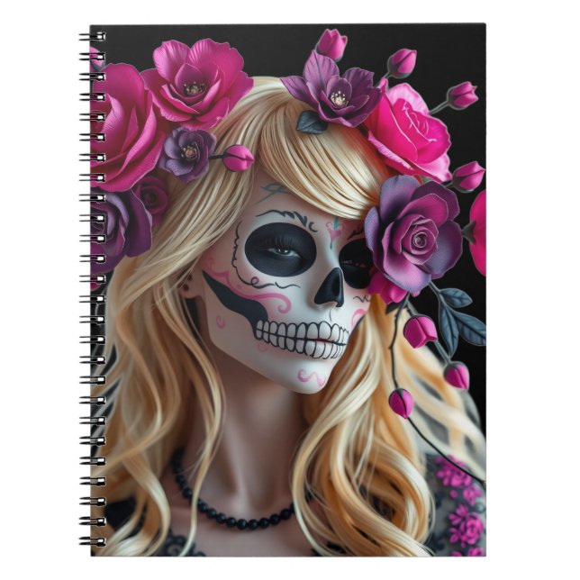 Caderno Espiral Sugar-skull notebook (Frente)