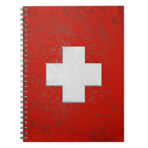 Caderno Espiral Suíça bandeira caderneta