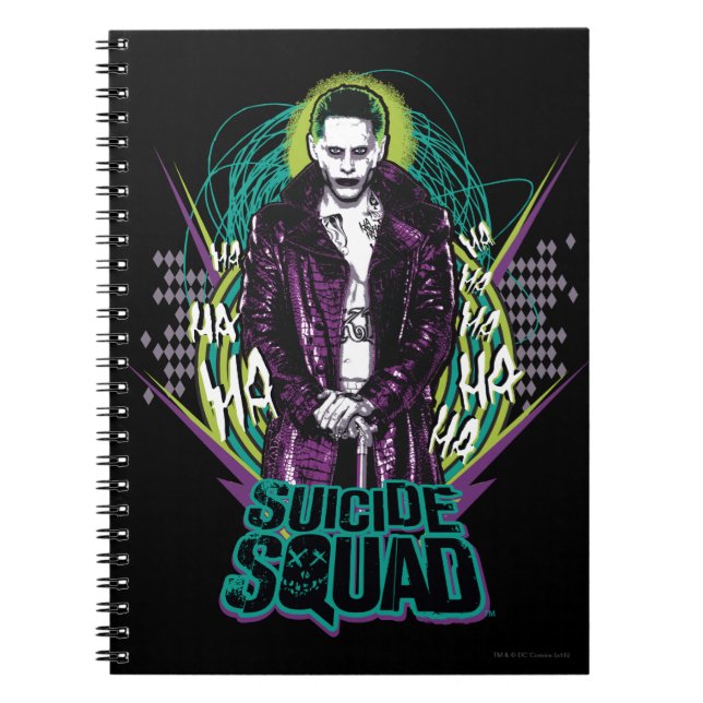 Caderno Espiral Suicide Squad | Joker Retro Rock Graphic (Frente)