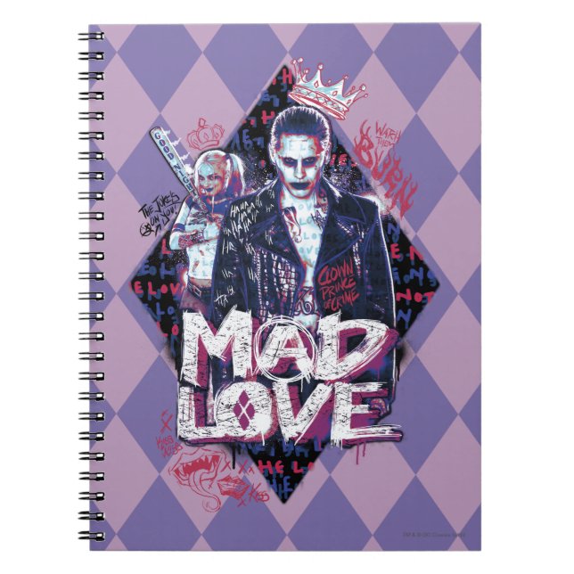 Caderno Espiral Suicide Squad | Mad Love (Frente)