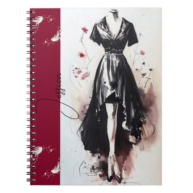 Caderno Espiral Sultry Victorian Silhouette Art Journal (Frente)