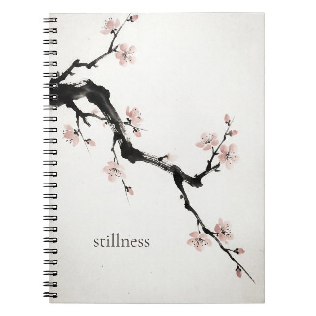 Caderno Espiral Sumi-E Ink | Cherry Blossom | Mindful Notebook (Frente)