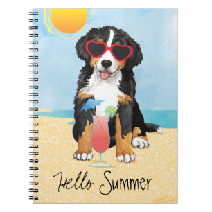 Caderno Espiral Summer Bernese Mountain Dog