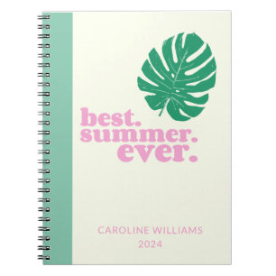 Caderno Espiral Summer Monstera Leaf Nature Personalizado