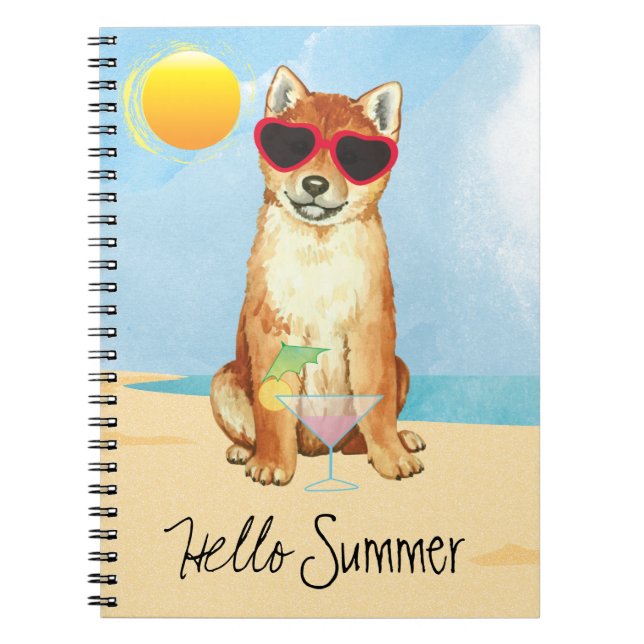 Caderno Espiral Summer Shiba Inu (Frente)