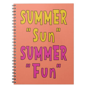 Caderno Espiral Summer Sun Summer