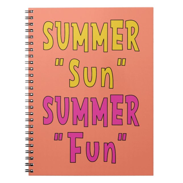 Caderno Espiral Summer Sun Summer (Frente)