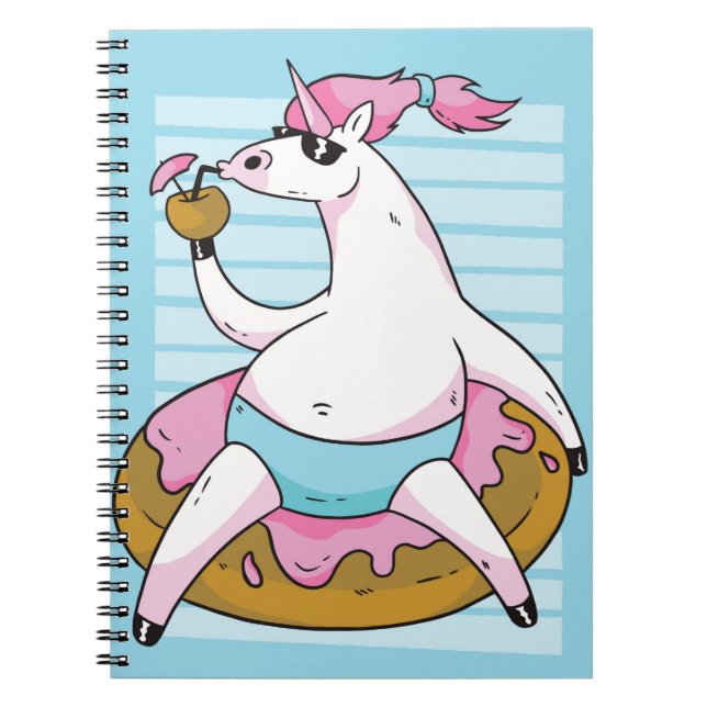 Caderno Espiral Summer Unicorn (Frente)