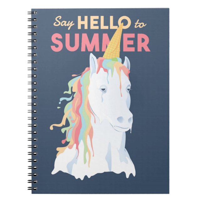 Caderno Espiral Summer Unicorn (Frente)